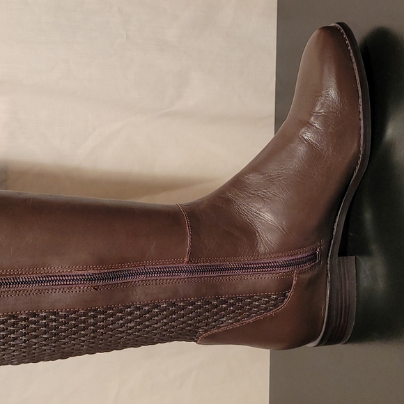 Cole Haan Rockland Chestnut Brown Leather Riding Boots - Picture 10 of 12